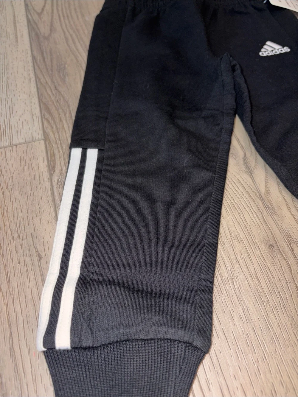 adidas Black Kids Hoodie & Joggers with White Logo